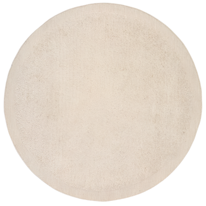 MARELY Round, white wool rug, Ø 200 cm
