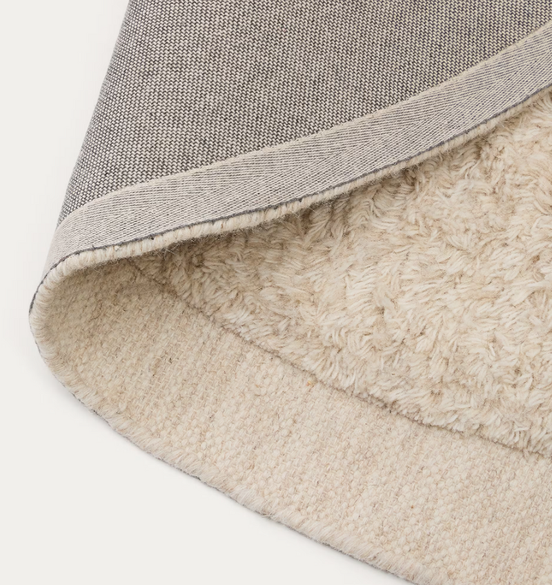 MARY Okrugli, bijeli vuneni tepih, Ø 200 cm