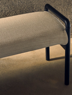 MACARET Klupa s uklonjivim pokrovom od masivnog hrasta s crnom završnom obradom 120 cm FSC Mix Credit