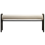 MACARET Klupa s uklonjivim pokrovom od masivnog hrasta s crnom završnom obradom 120 cm FSC Mix Credit