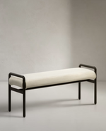 MACARET Klupa s uklonjivim pokrovom od masivnog hrasta s crnom završnom obradom 120 cm FSC Mix Credit