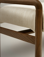 MACARET Klupa s uklonjivim pokrovom od masivnog hrasta s orahovom završnom obradom 120 cm FSC Mix Credit