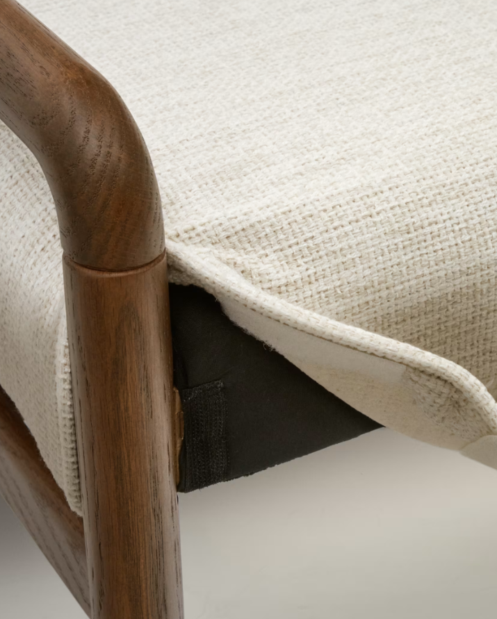 MACARET Klupa s uklonjivim pokrovom od masivnog hrasta s orahovom završnom obradom 120 cm FSC Mix Credit