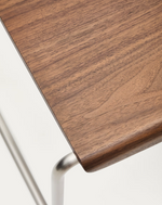 TARSEL Klupa od FSC 100% furnira oraha s konstrukcijom od brušenog nehrđajućeg čelika 142 cm
