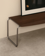 TARSEL Klupa od FSC 100% furnira oraha s konstrukcijom od brušenog nehrđajućeg čelika 142 cm