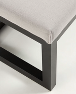 LOYA Drvena crna klupa 128 cm