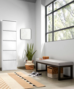 LOYA Drvena crna klupa 128 cm