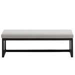 LOYA Drvena crna klupa 128 cm