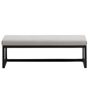 LOYA Drvena crna klupa 128 cm