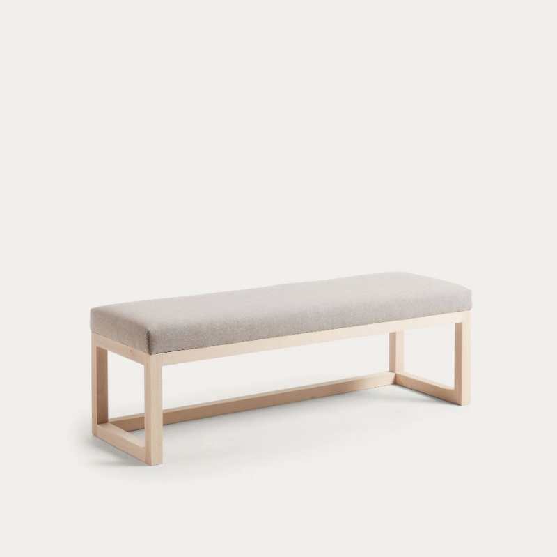 LOYA Bež klupa 128 cm