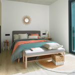 LOYA Bež klupa 128 cm