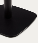 DINA Round outdoor table in white with metal legal in a painted black finish, Ø 68x70 cm