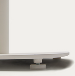 DINA Round outdoor table in white with metal legal in a painted white finish, Ø 68x70cm