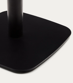 DINA Table in walnut finish melamine with metal leg in a painted black finish, 70 x 70 x 70 cm