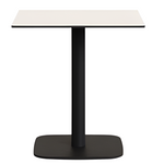 DINA Outdoor table in white with metal legal in a painted white finish, 68 x 68 x 70 cm