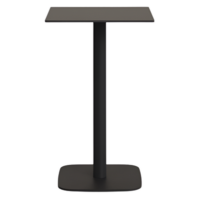 DINA High outdoor table in black with metal leg in a painted black finish, 60 x 60 x 96 cm