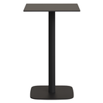 DINA High outdoor table in black with metal leg in a painted black finish, 60 x 60 x 96 cm