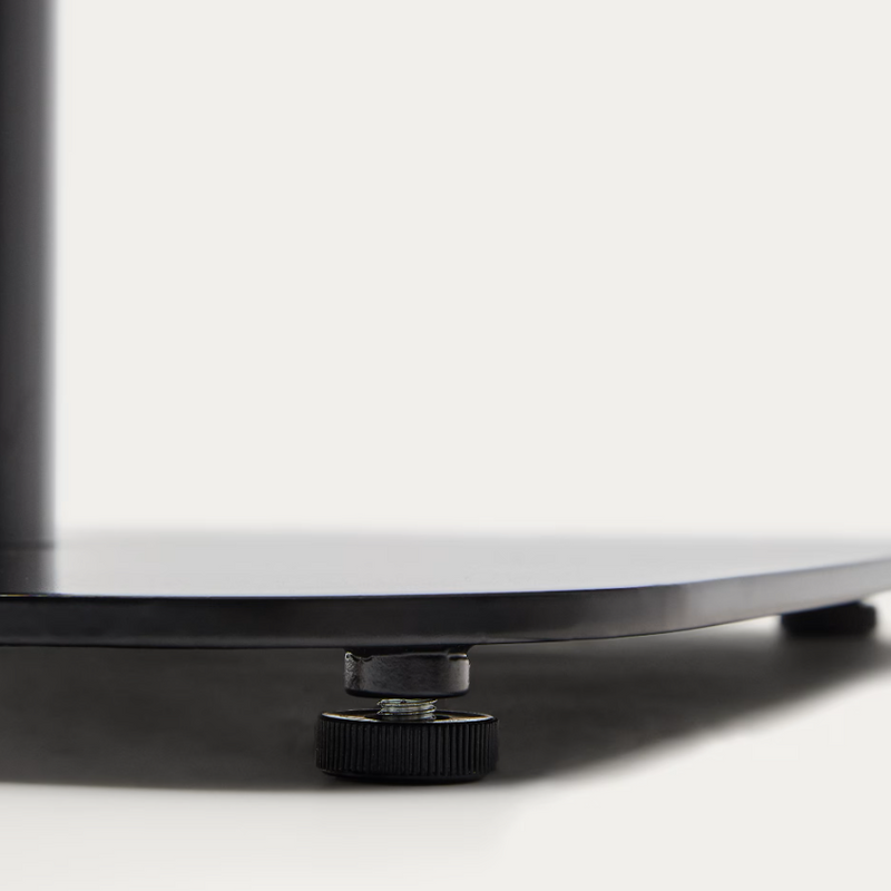 DINA High outdoor table in black with metal leg in a painted black finish, 60 x 60 x 96 cm