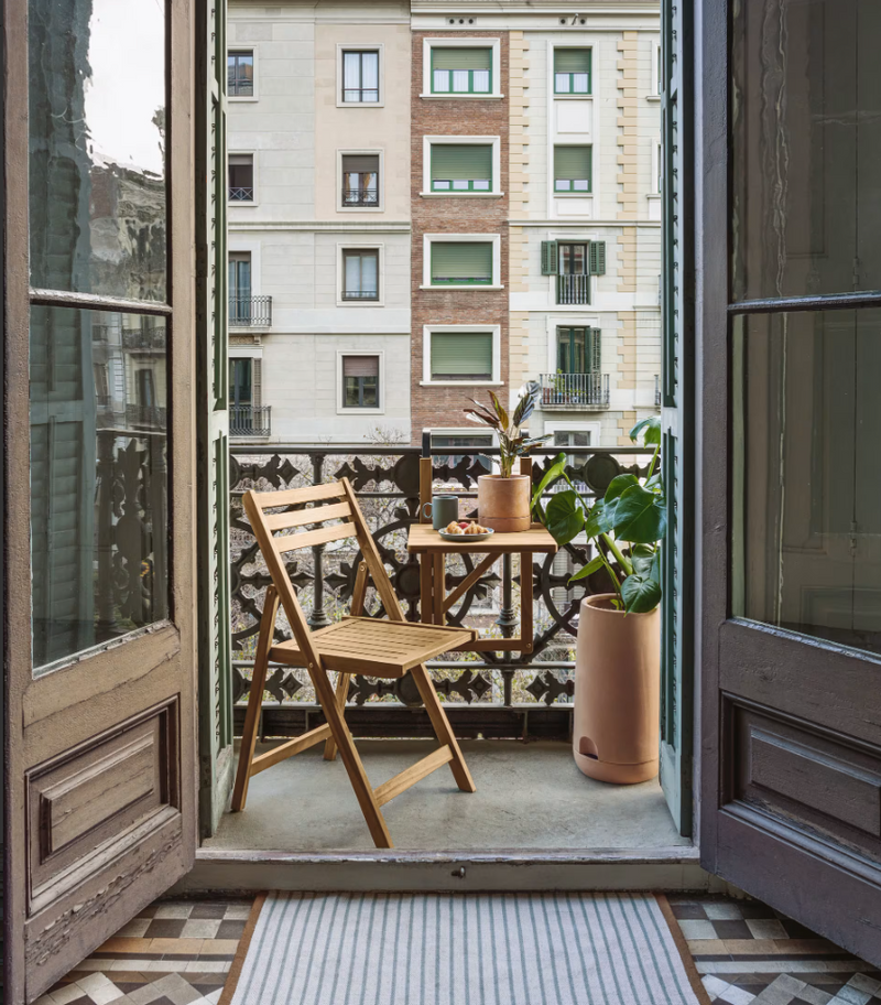 AMARILIS Folding balcony table made from solid acacia wood, 40 x 42 cm FSC 100%