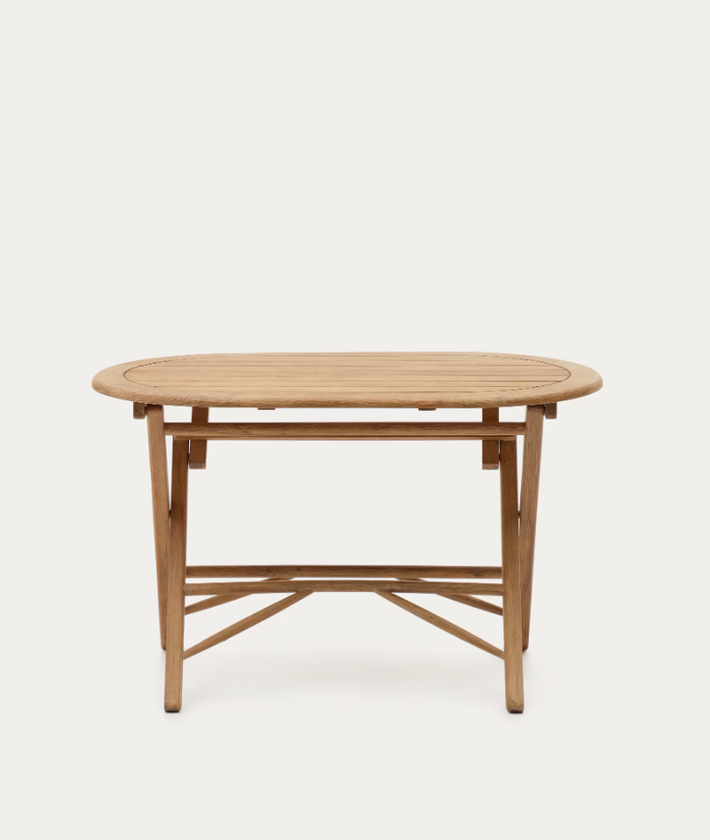 DANDARA Sklopivi stol od masivnog bagremovog drva s prirodnom završnom obradom, Ø 120 x 60 cm FSC 100%
