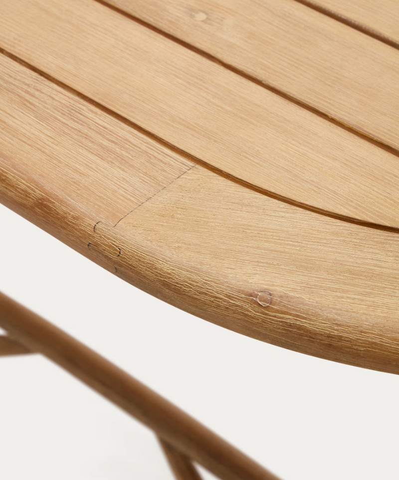 DANDARA Sklopivi stol od masivnog bagremovog drva s prirodnom završnom obradom, Ø 120 x 60 cm FSC 100%