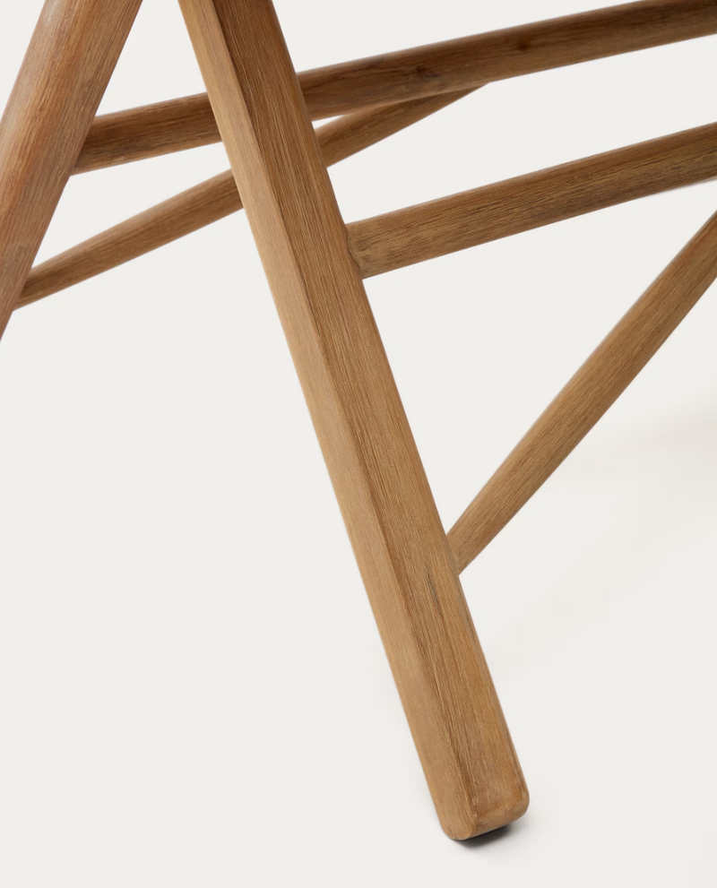 DANDARA Sklopivi stol od masivnog bagremovog drva s prirodnom završnom obradom, Ø 120 x 60 cm FSC 100%