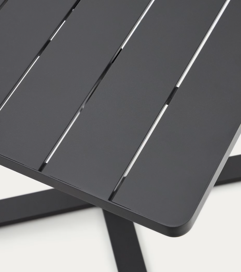 TORRETA Sklopivi vanjski stol od aluminija s tamno sivom završnom obradom 70 x 70 cm