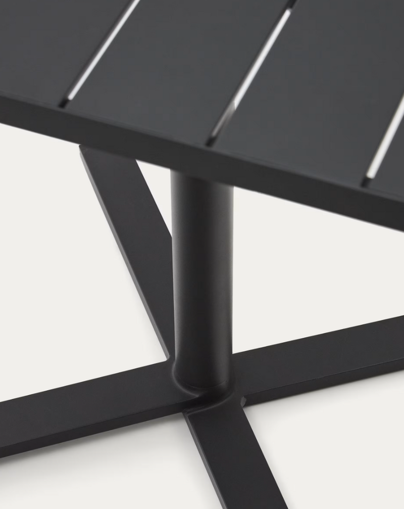 TORRETA Sklopivi vanjski stol od aluminija s tamno sivom završnom obradom 70 x 70 cm
