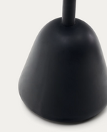 SAURA Crni metalni stolić za kavu s pločom od prirodne akacije, 45 x Ø43 cm FSC 100%