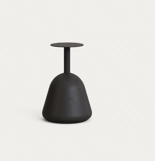 SAURA Crni metalni stolić za kavu s pločom od prirodne akacije, 45 x Ø43 cm FSC 100%