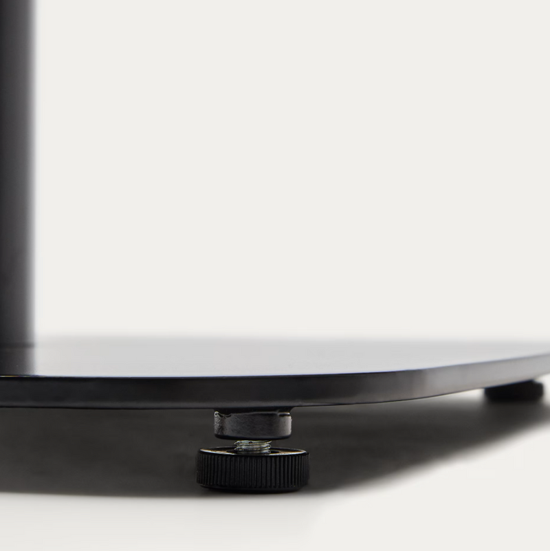 SAURA visoki kvadratni barski stol s crnim čeličnim okvirom, prirodnom završnom obradom, gornja ploča od akacije 96x70x70cm FSC100%