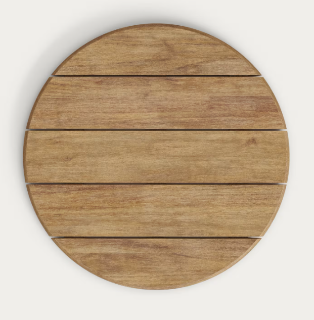 SAURA Visoki barski stol s crnim čeličnim okvirom i pločom od akacije u prirodnoj završnoj obradi, 95xØ70cm FSC 100%