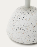 SAURA Klub stolić od bijelog terrazza s bijelom terazzo pločom 32 x 48 x 48