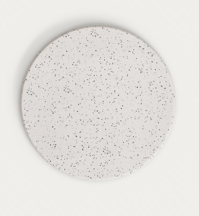 SAURA Stol u bijelom terazzu s bijelom terazzo pločom, 75 x Ø70
