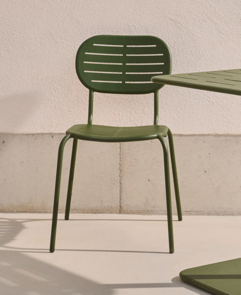 BRAI Vrtna stolica koja se može slagati jedna na drugu od zelenog pocinčanog čelika