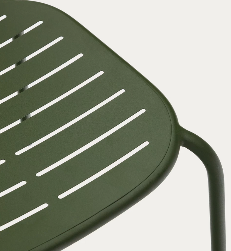 BRAI Vrtna stolica koja se može slagati jedna na drugu od zelenog pocinčanog čelika