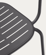 BRAI Skladljiva vanjska stolica s naslonima za ruke od tamno sivog pocinčanog čelika