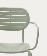 BRAI Vrtna stolica na slaganje s naslonima za ruke od tirkiznog pocinčanog čelika