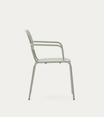 BRAI Vrtna stolica na slaganje s naslonima za ruke od tirkiznog pocinčanog čelika