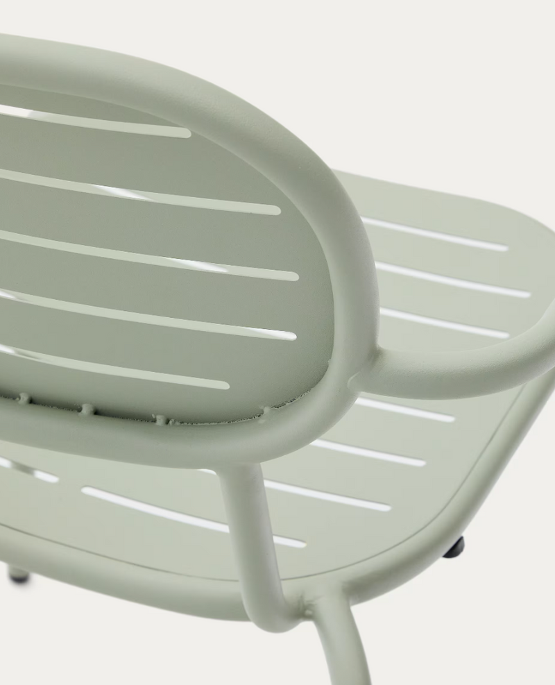 BRAI Vrtna stolica na slaganje s naslonima za ruke od tirkiznog pocinčanog čelika