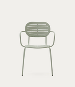 BRAI Vrtna stolica na slaganje s naslonima za ruke od tirkiznog pocinčanog čelika