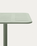 BRAI Outdoor table in turquoise galvanised steel 70 x 70cm