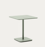 BRAI Outdoor table in turquoise galvanised steel 70 x 70cm