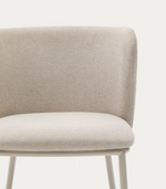 CISELIA Stolica u bež šenil boji i bež čeliku