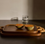SARDIS Large serving board made from FSC 100% acacia wood and rattan
