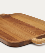 SARDIS Large serving board made from FSC 100% acacia wood and rattan
