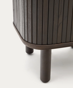 MAILEN Noćni ormarić od jasenovog furnira s tamnom završnom obradom 50 x 55 cm