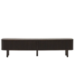 MAILEN TV komoda s 2 vrata, jasen furnir s tamnom završnom obradom, 200 x 50 cm