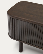 MAILEN TV komoda s 2 vrata, jasen furnir s tamnom završnom obradom, 200 x 50 cm