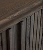 MAILEN TV komoda s 2 vrata, jasen furnir s tamnom završnom obradom, 200 x 50 cm